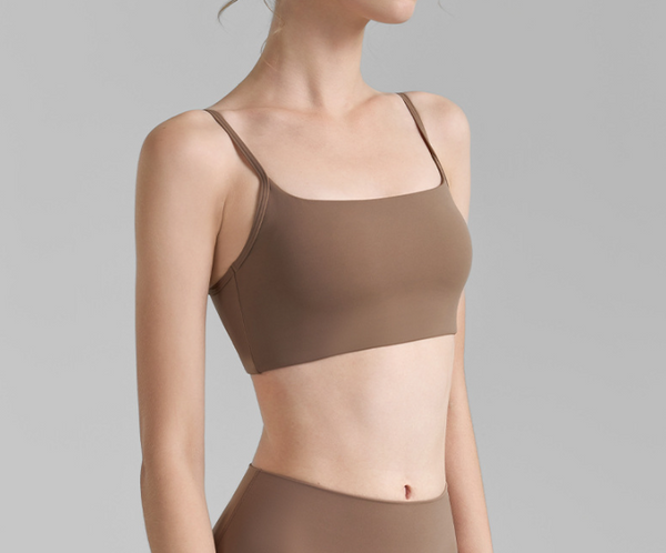 Semi-fixed yoga vest high elastic fitness underwear