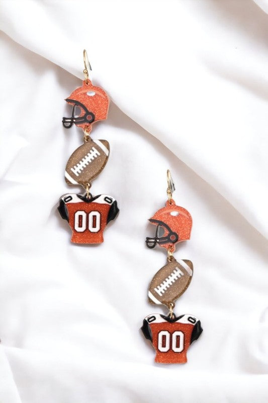 Football earrings