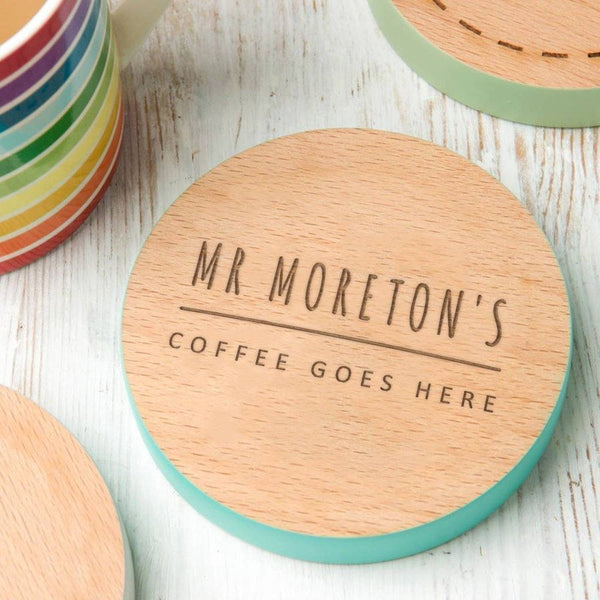 Personalised Wooden Coaster - Personalised Teacher Gifts