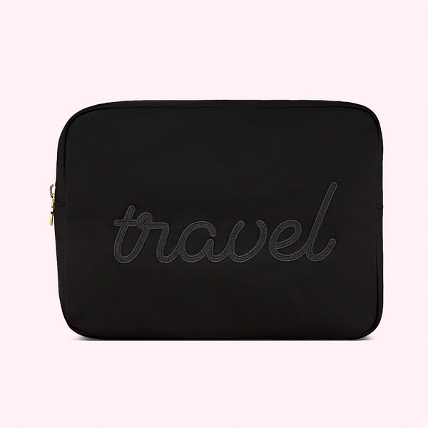 Travel Embroidered Large Pouch