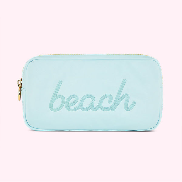 Beach Embroidered Small Pouch