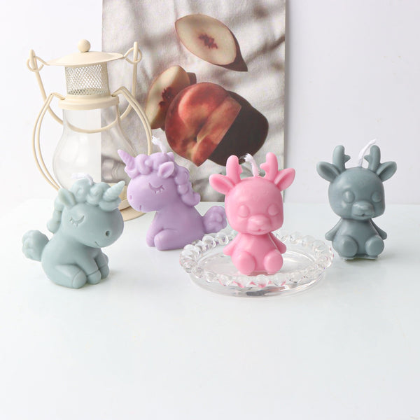 Animal candle mold DIY silicone cartoon ins unicorn candle