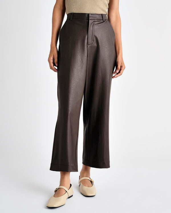 Vegan Leather Ankle Trouser