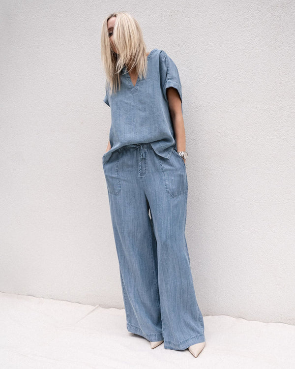 Angie Indigo Palazzo Pant