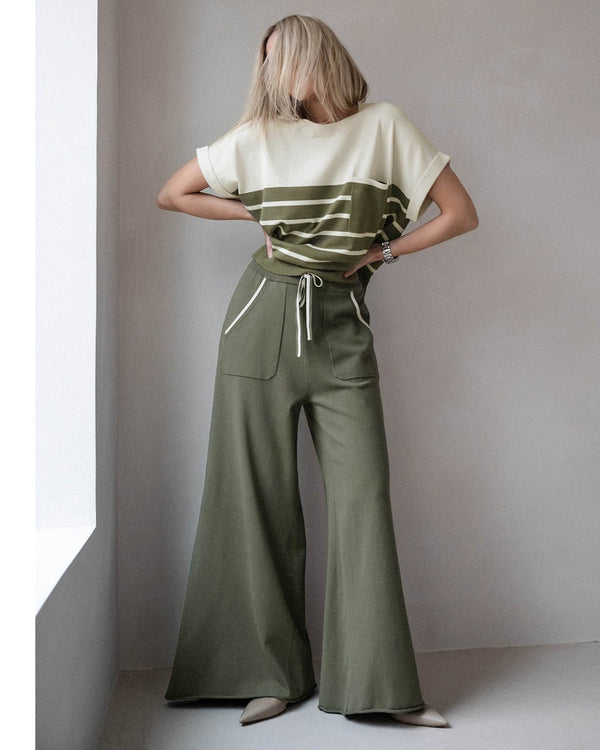 Veronica Trim Crop Wide Leg Pant