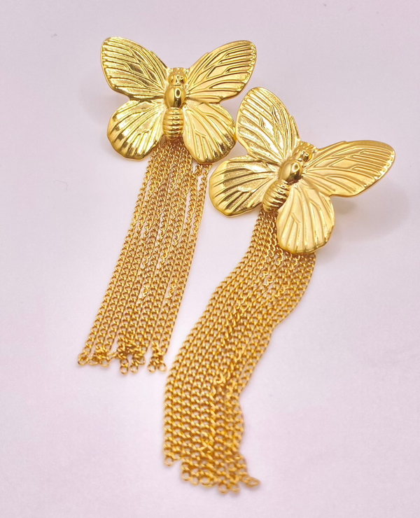 Butterfly Bliss Tassel Earrings