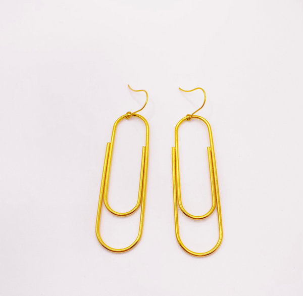Paper Clip Finesse Drop Earrings