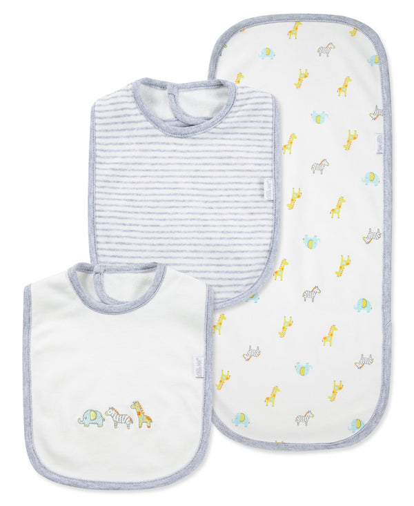 Safari Bib & Burp Set