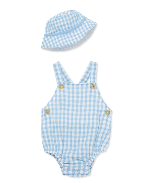 Check Gauze Sunsuit & Hat