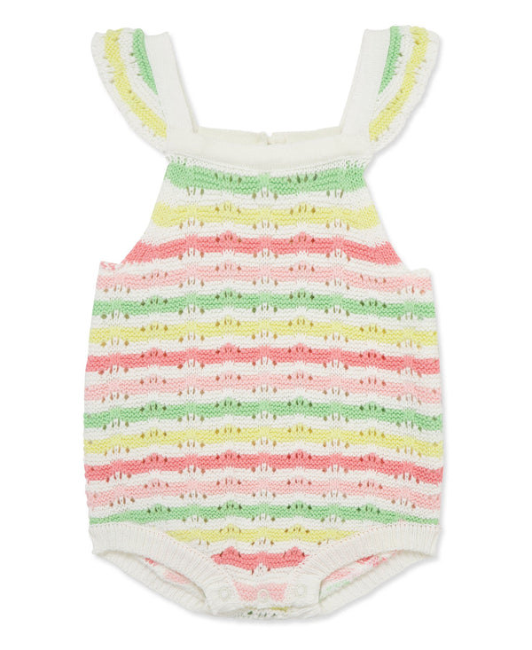 Fun Striped Pointelle Bubble