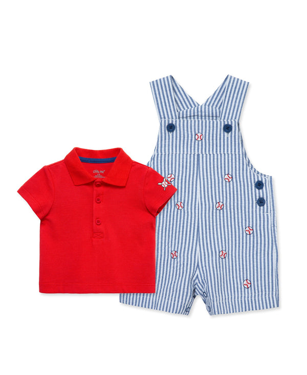 Baseball Woven Shortall Set (3M-12M)