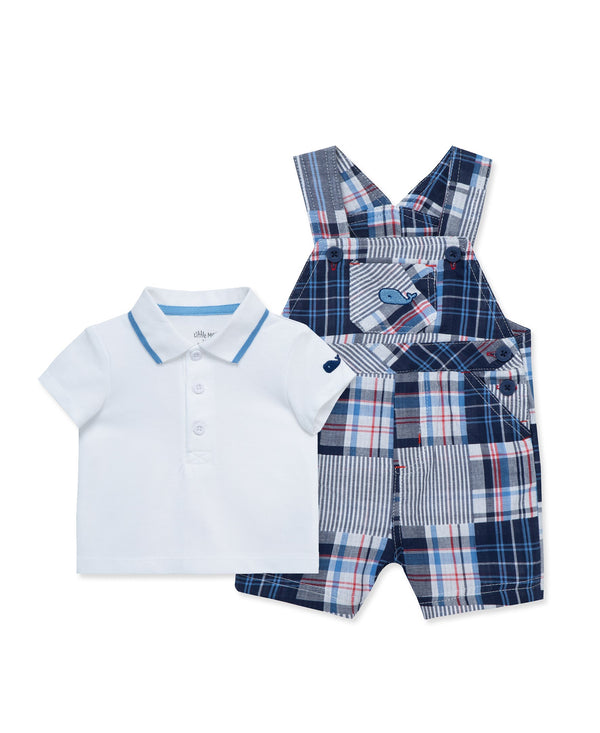 Patchwork Woven Shortall Set (3M-12M)