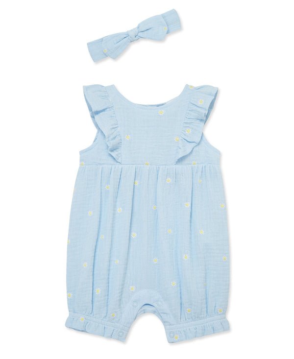 Daisy Gauze Romper & Headband Set