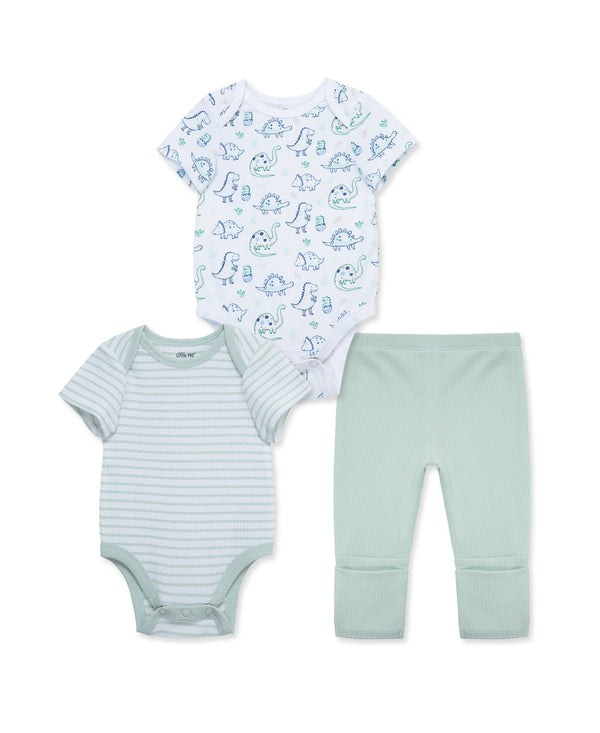 Dino Friends 3-Piece Bodysuit & Pant Set