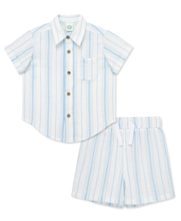 Stripe Woven Short Set (12M-24M)