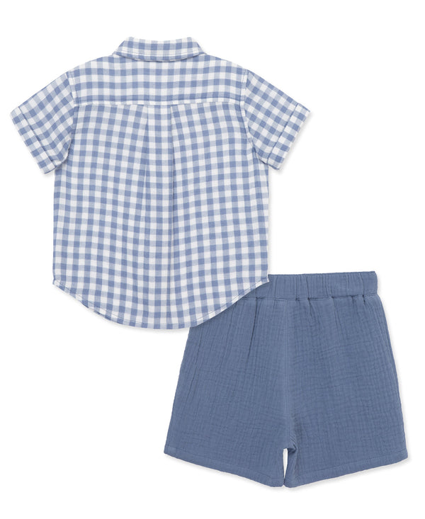 Check Woven Short Set (12M-24M)