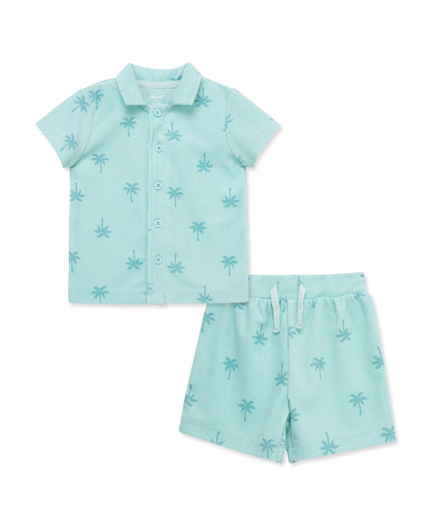Palm Tree Terry Short Set (12M-24M)