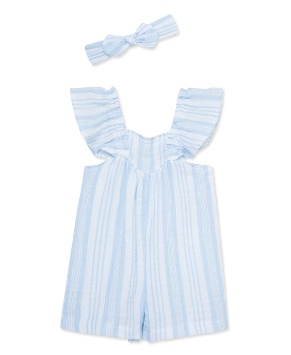 Stripe Woven Romper & Headband (12M-24M)