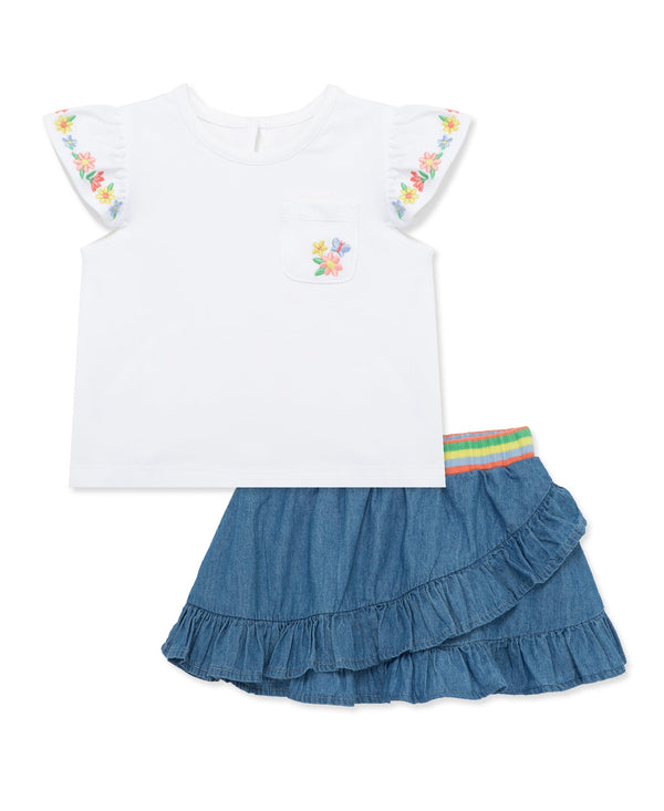 Embroidered Fashion Skort Set (12M-24M)
