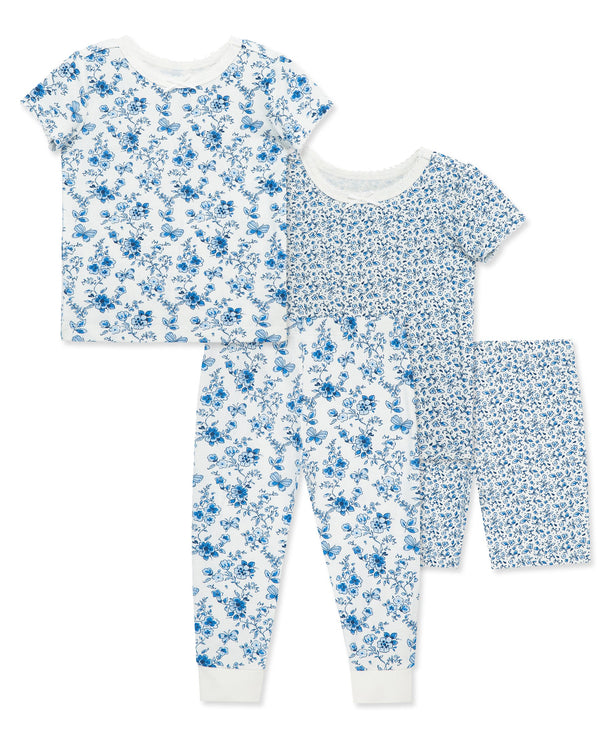 Blue Garden 4-Piece Pajama Set (12M-24M)
