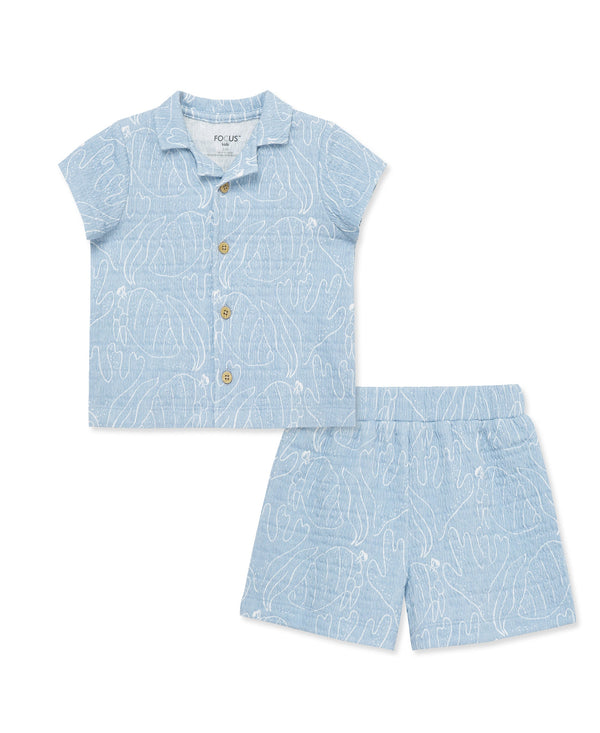 Focus Kids Seaside Button Down Set (3M-12M)