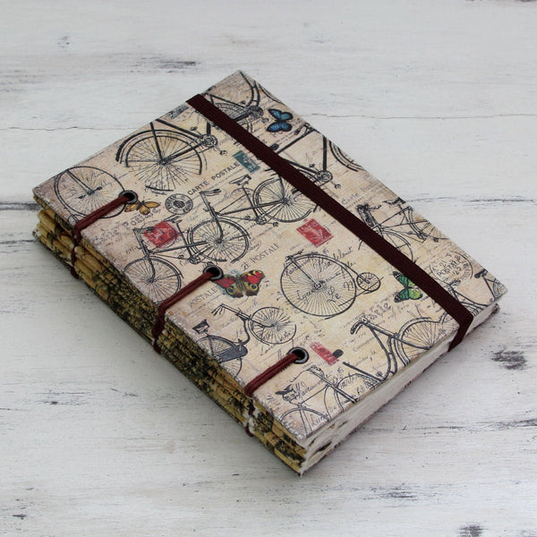 Vintage Bike Journeys Handmade Journal