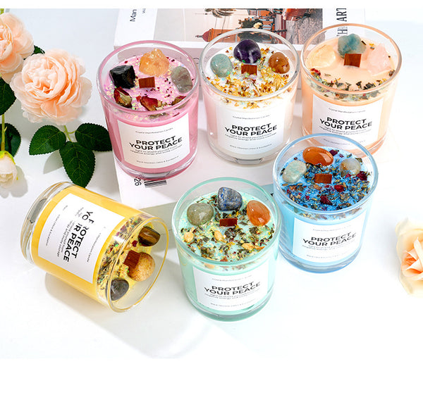 Crystal visualization candle
