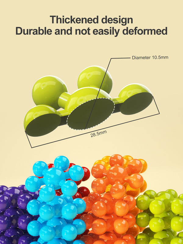 Creative 150 pieces Interlocking Solid Stem Toys,Snowflake Building Blocks Early Learning Educational Toy Set for Toddlers Boys and Girls