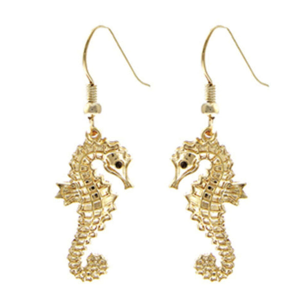 Gold Seahorse Earrings